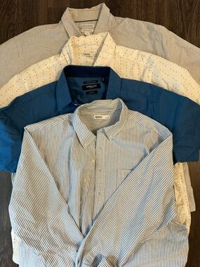 Kenneth Cole Men’s Mixed Blue Button-Down Shirt Pack